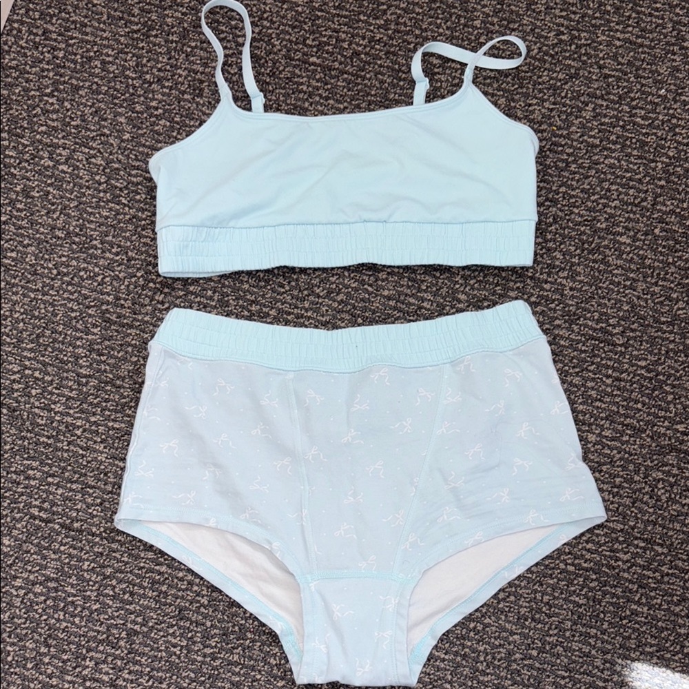 Colsie Light Blue Bra and Brief Set - Picture 3 of 5